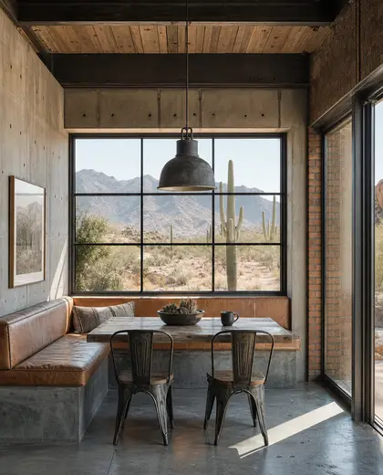industrial house — breakfast nook (desert)