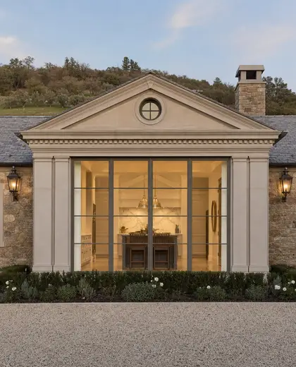 neoclassical facade — kitchen (rural)