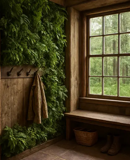 vintage vertical garden — mud room (forest)