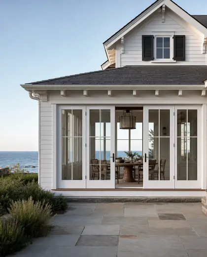 colonial facade — informal dining room (ocean)