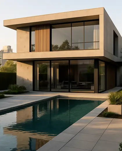 modern house — pool (urban)