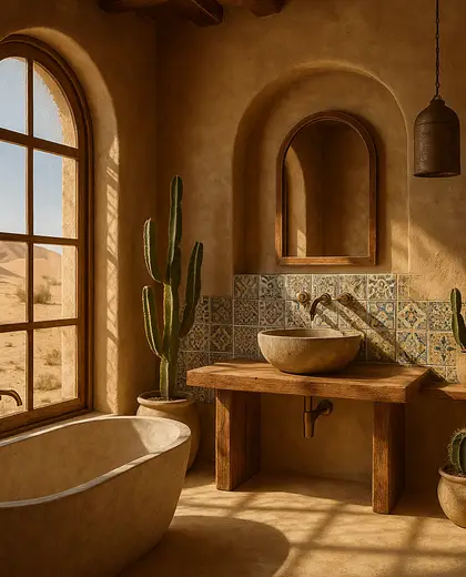 eclectic home — bathroom (desert)