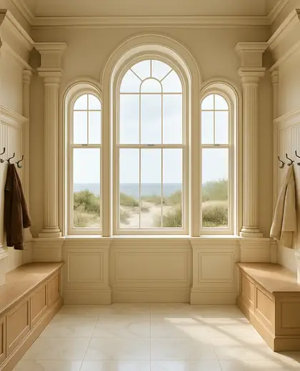 neoclassical church — mud room (coastal)