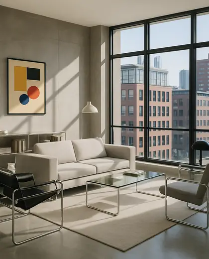 bauhaus home — living room (urban)