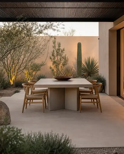 minimalist garden — informal dining room (desert)