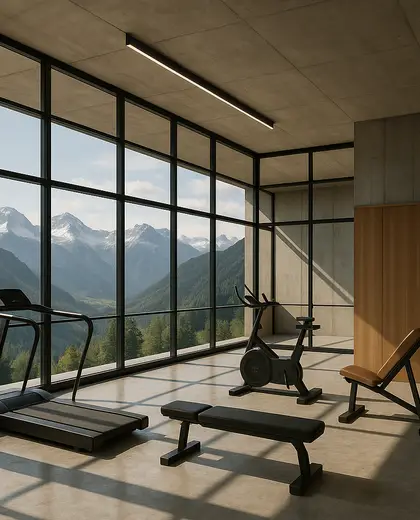 bauhaus penthouse — training room (mountain)