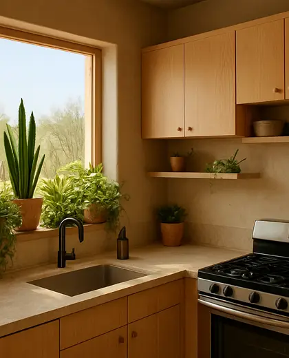 sustainable indoor garden — small kitchen (desert)