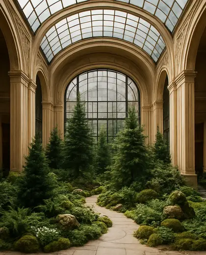 art deco indoor garden — atrium (alpine)