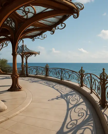 art nouveau public space — deck (ocean)