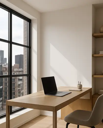 minimalist house — home office (urban)