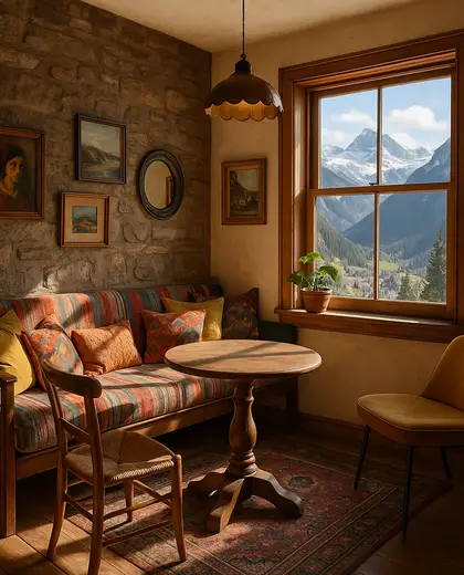 eclectic apartment — breakfast nook (mountain)
