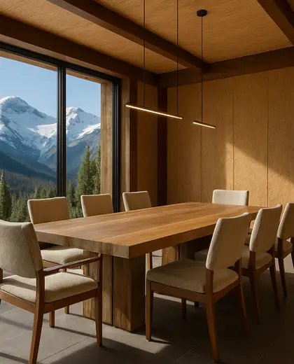 sustainable penthouse — formal dining room (alpine)