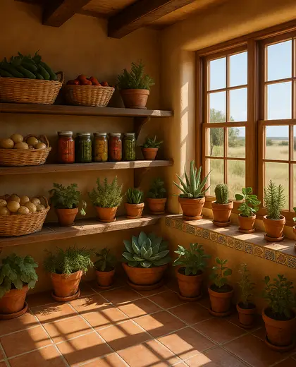 southwestern indoor garden — pantry (rural)