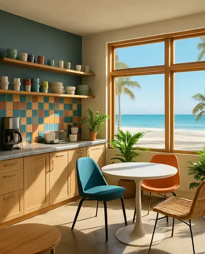eclectic office space — pantry (beach)
