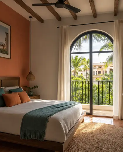 mediterranean apartment — youth bedroom (tropical)
