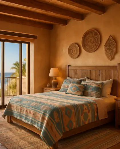 southwestern condo — master bedroom (beach)