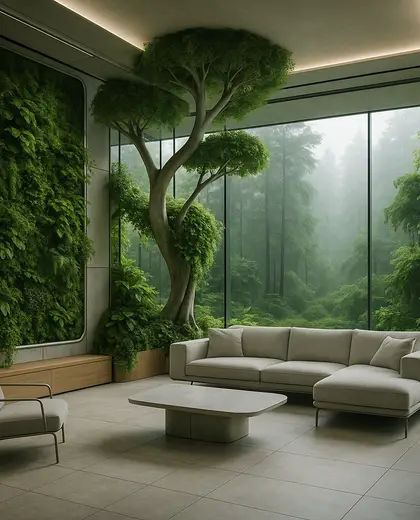 futuristic indoor garden — family room (forest)