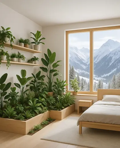 minimalist indoor garden — youth bedroom (alpine)