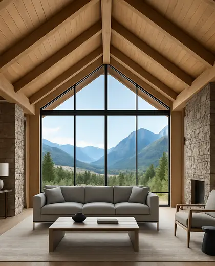 contemporary farmhouse — main hall (mountain)