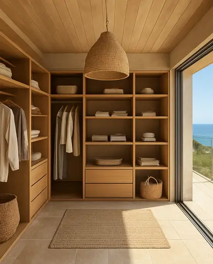 sustainable penthouse — walk in closet (coastal)