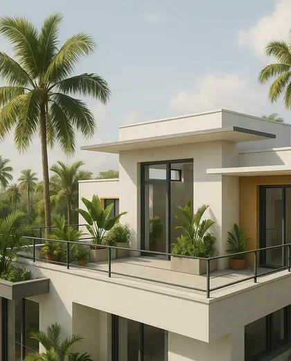 bauhaus apartment — roof (tropical)