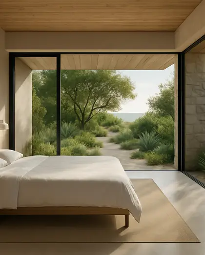 minimalist garden — bedroom (beach)