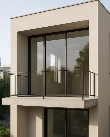minimalist house — balcony (urban)