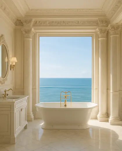 neoclassical penthouse — bathroom (ocean)