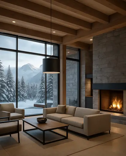 modern house — main hall (alpine)