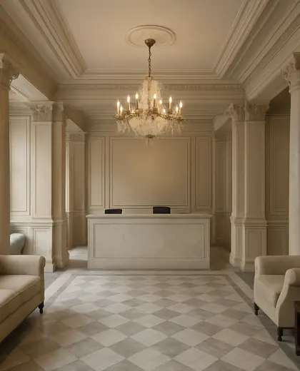 neoclassical apartment — reception (urban)