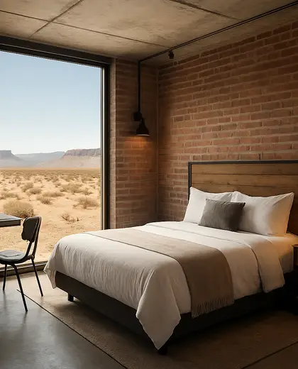 industrial hotel — youth bedroom (desert)