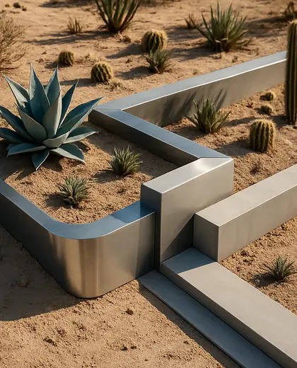 futuristic garden — edging (desert)
