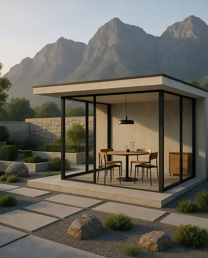 bauhaus garden — breakfast nook (mountain)