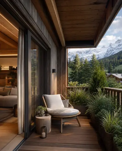 sustainable salon — balcony (alpine)