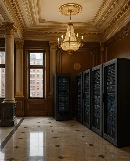 neoclassical apartment — server room (urban)