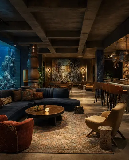 eclectic hotel — basement (ocean)