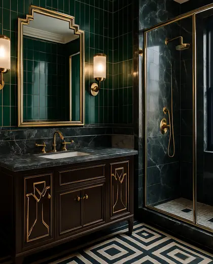 art deco house — bathroom (urban)