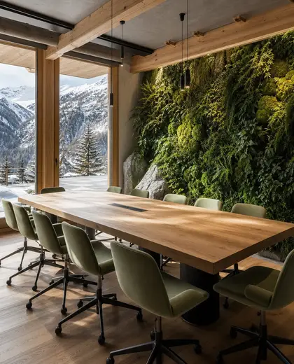 sustainable vertical garden — meeting room (alpine)