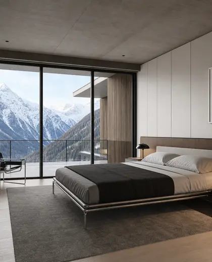 bauhaus condo — master bedroom (alpine)