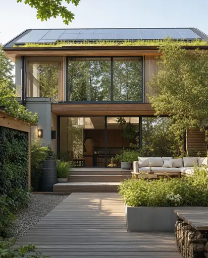 sustainable facade — backyard (space)
