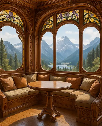 art nouveau building — breakfast nook (mountain)