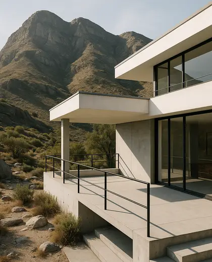bauhaus backyard — terrace (mountain)