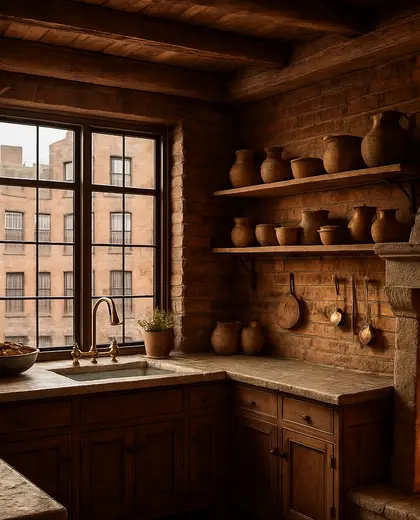 rustic house — kitchen (urban)