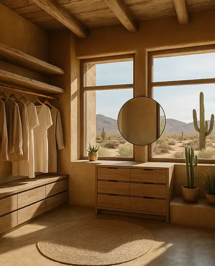 sustainable house — dressing room (desert)