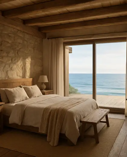 rustic home — bedroom (ocean)