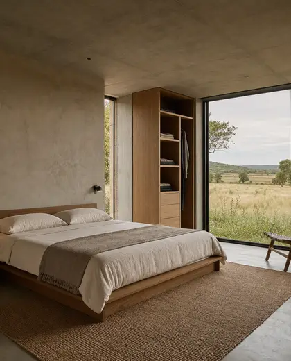minimalist store — master bedroom (rural)