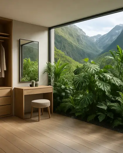 contemporary indoor garden — dressing room (mountain)