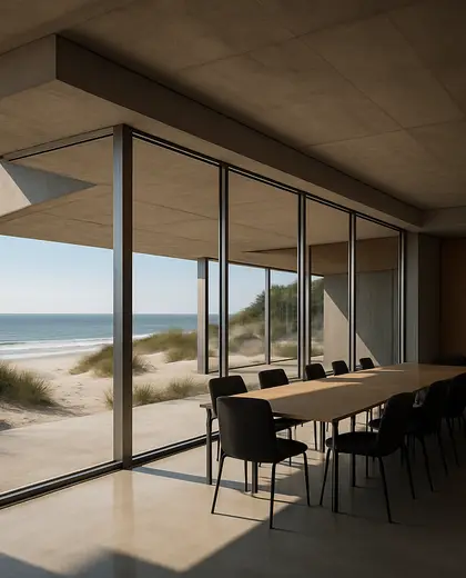 modern house — conference hall (beach)