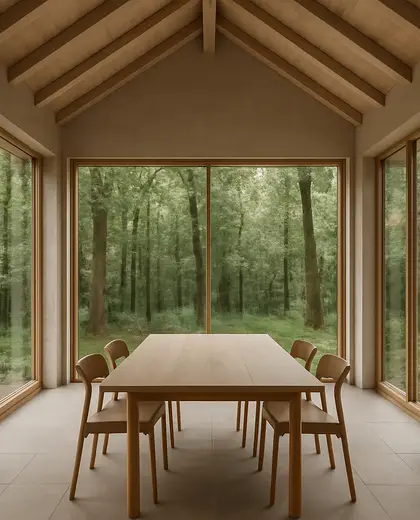 minimalist farmhouse — meeting room (forest)