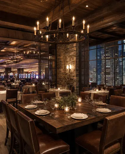 rustic casino — formal dining room (urban)